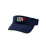 Navy blue USAPM Multisport visor with embroidered USA logo