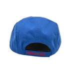 Back view of the Pentathlete 5 Discipline Hat, showing the red "PENTATHLETE" embroidery on the adjustable Velcro strap.